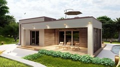 Flat House 2 Bed, Bathroom, Terrace, CAD Blueprints Metric/Imperial