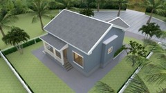 30×30 Feet House Plan 9×9 Meter 2 Bed 1 bath Gable Roof PDF Plan (A4 Hard Copy)