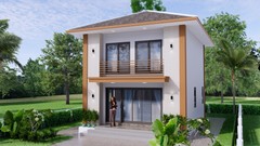 20×24 Feet House Plans 6×7.5 Meter 2 Bed 1 Bath Hip Roof PDF Plan (A4 Hard Copy)