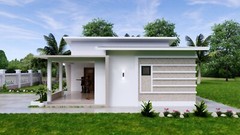 49×30 Feet House Plan 15×9 Meter with 3 Beds 3 Baths Shed Roof (A4 Hard Copy)