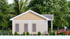 Custom Small House Plan 23×23 Feet 7×7 Meter 1 Bed 1 Bath Gable (A4 Hard Copy)