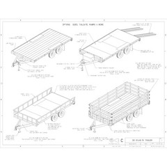 8.5 x 16 Deck Over Trailer Plans, 7,000 lb Capacity, DIY Blueprints, Step-by