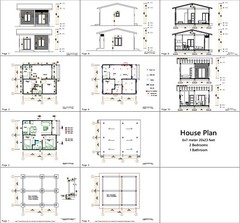Small House Plans 20×23 Feet 4 Bedrooms 6×7 Meter Pdf Full Plan (A4 Hard Copy)