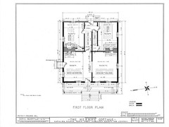 Plans for a Saltbox style Colonial home, Kearney Cottage, 1784, 2-3 bedrooms