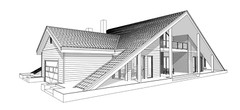 100’x54’ 4-Beds 4-Baths Charming A-Frame Architectural Build Plans PDF Download