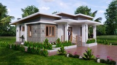 30×30 Feet Small House Plan 9×9 Meter 3 Beds 2 Bath Shed Roof PDF (A4 Hard Copy)