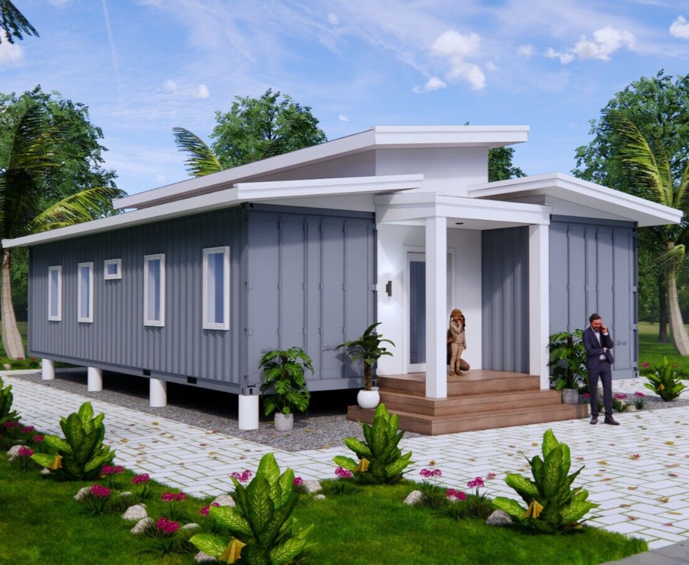 3 High Cub Container 24×40 Feet 2 Beds 1 Bath Shed Roof PDF (A4 Hard Copy)