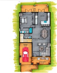 BLUEPRINTS AMERICAN FOURSQUARE TWO STORY HOUSE PLAN ARCHUP #113A4S
