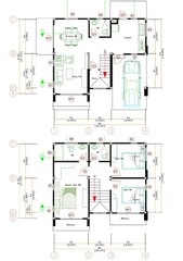 Custom House Design Plans 8×6.5 Meter 26×21 Feet 3 Beds 3 Baths (A4 Hard Copy)