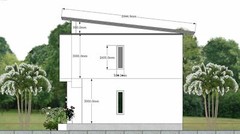 21×25 Feet Small House Plan 6.5×7.5 Meter 2 Beds 2 Bath Shed Roof (A4 Hard Copy)
