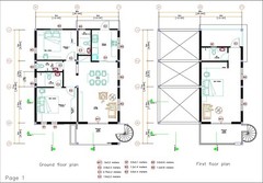 26×36 Small House Plan 8×11 Meter 2 Family House Design Shed Roof (A4 Hard Copy)