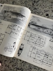 Vintage 1972 MCM Spanish Tudor Home Plans Design Catalog Blueprints Ranch Split