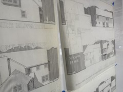 Vintage Architectural Drawings Vellum (Set of 4) House Plans Elevations 30×36