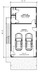 Tall Pine I Two level (21×40′) Custom House Plans and Blueprints
