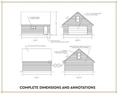 24′ X 24′ Two Car Garage with Loft Construction Plans – PDF Download