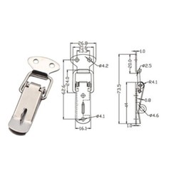 Rust Resistant Stainless Steel Spring Loaded Clamps Set of 4 Toggle Latches
