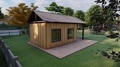 DIY Wood Shed Building Plans – 16’x11′, 182 sqft with Wrap Around Deck