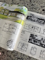 Vintage 1972 MCM Multi-Level Hillside Home Plans Design Catalog Blueprints