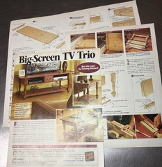 Plans DIY TV Table Furniture Magazine Article #655