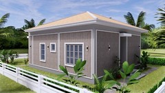 27×30 Feet Small House Design Plans 8×9 Meter 2 Beds 1 Bath Hip (A4 Hard Copy)