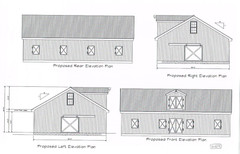 32X48 48X32 HORSE BARN PLAN GABLE POLE BARN CONST #17-PB3248-HB-GBL-7