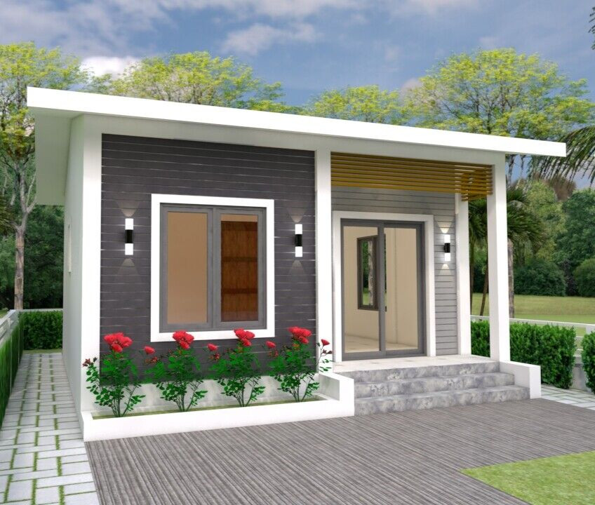 Small House Plans 20×23 Feet 4 Bedrooms 6×7 Meter Pdf Full Plan (A4 Hard Copy)