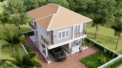 28×36 Feet House Design Plans 8.5×11 Meter 4 Beds 3 Bath PDF Plan (A4 Hard Copy)