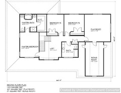 Full Set of two story 4 bedroom house plans 3,012 sq ft