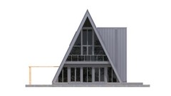 45’x57’ 4 Beds, 2 Baths A-Frame Cabin Architectural Build Plans PDF.