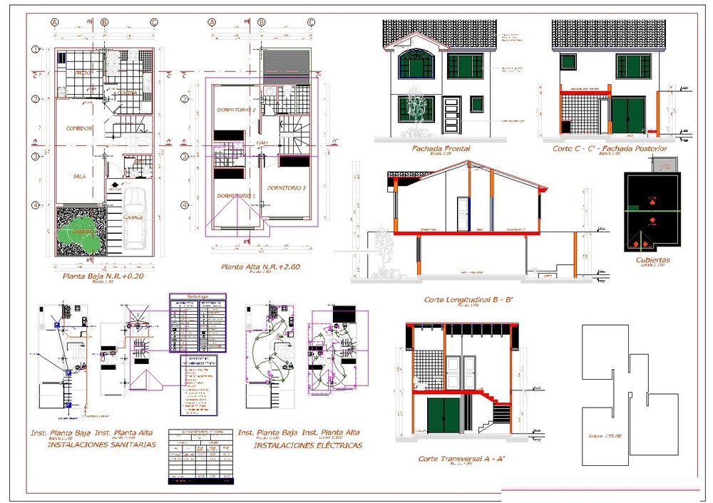 Double the Comfort – Family Duplex House DWG Plan for Sale!