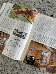 Vintage 1970 MCM Custom Large Ranch Homes Plans Design Catalog Atomic Blueprint