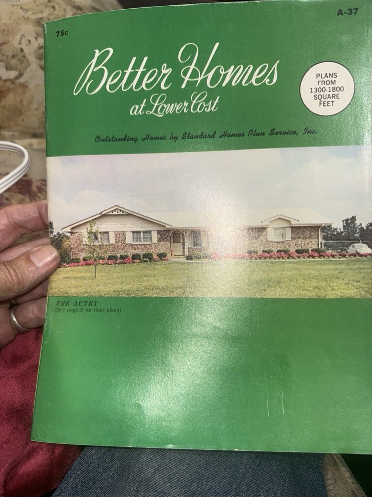 Better Homes at Lower Cost – 1970’s House Floor Plan Catalog – Vintage Bagged