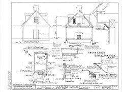 Yorktown historic colonial cottage – wood/timber frame home plans, 2 bedrooms