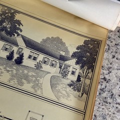 Vintage 1948 MCM Bungalow Ranch HomePlan Blueprint Triflex Service Washington DC