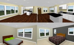 46×48 House – 2 Bedroom 2 Bath 1 RV – 1,157 sqft – PDF Floor Plan – Model 4D