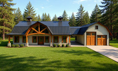 2400 Sqft Modern Barndominium 4bd/2.5ba/2 car garage – Arch Plans – PDF