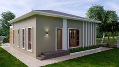 36×36 Feet Modern House Plan 11×11 Meter 3 Beds 2 Baths Hip roof (A4 Hard Copy)