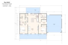 Small Farm House – 990 Sqft- 2bed-2 bath-2 car Garage