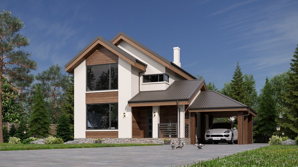 40’x45’ 3 Bed, 3 Bath Modern Cottage Architectural Build Plans PDF Download.