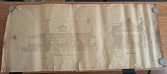 Original Vintage Architectural Drawings MCM Home Bungalow Elevation Plans