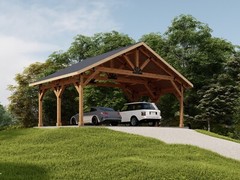 30’x20′ Carport Plans ,Post Gable Complete Pavilion DIY drawings