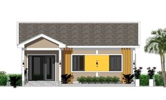 30×23 Feet Small House 9×7 Meter 2 Bed 1 Bath Gable Roof PDF Plan (A4 Hard Copy)