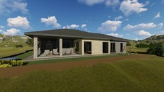 Modern 3 Bedroom 1.5 Bathroom House Floor Plans Blueprints CAD, 1953SQFT/181.4m2