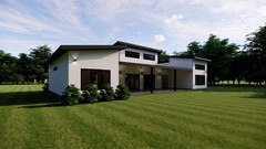 The Manhattan: Mid-Century 3 Bedrooms / 2.5 Baths 2,547 SF Design Blueprints