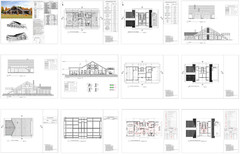 100’x54’ 4-Beds 4-Baths Charming A-Frame Architectural Build Plans PDF Download