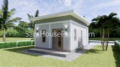 16×23 Feet Small House Plan 5×7 Meter 2 Beds 1 Bath Flat Roof PDF (A4 Hard Copy)