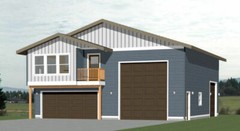 40×42 Apartment with 2-Car 1-RV Garage – PDF FloorPlan – 1,153 sqft – Model 2A