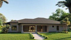 CAD FILE BLUEPRINTS MEDITERRANEAN HOUSE PLAN ARCHUP #104M