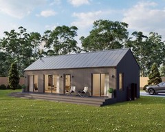 Modern Cabin House, 16′ x 40′, 640 Sq Ft, Tiny House, Architectural Plans