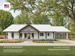 Harvest Farmstead Modern House Open Plan Design 84 x 30 – 3 Bed 2.5 Bath 2 Car –